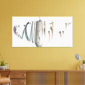 Gebroken en uit elkaar vallend vaasverloopkleuren canvas afdruk (Insitu (Woonkamer))