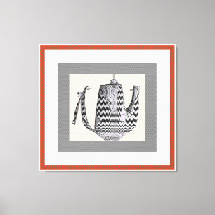 Gebroken en vervormd vaartuig canvas afdruk