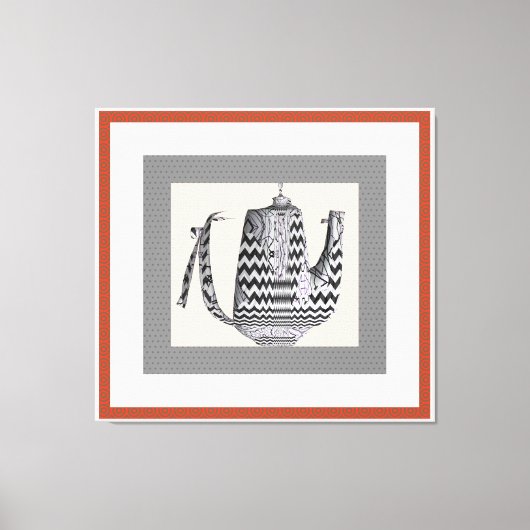 Gebroken en vervormd vaartuig canvas afdruk (Voorkant)