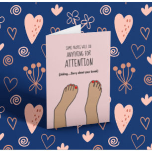 Gebroken enkel grappige kaart