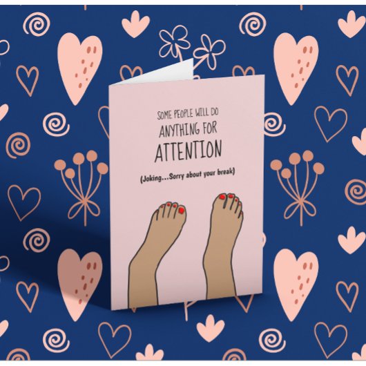 Gebroken enkel grappige kaart