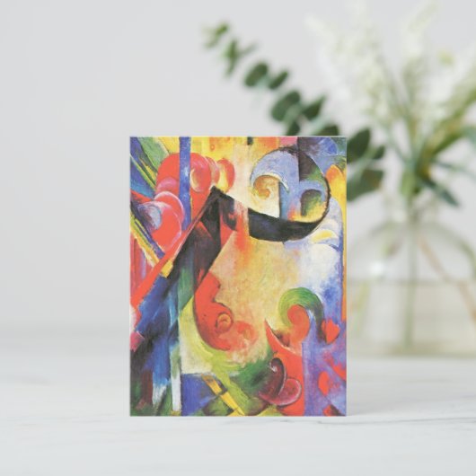 Gebroken formulieren van Franz Marc, Abstracte ku (Staand voorkant)