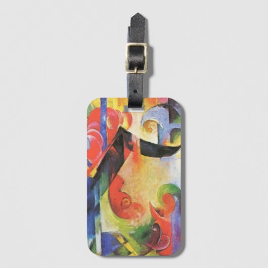 Gebroken formulieren van Franz Marc,  Abstracte ku Bagagelabel (Voorkant (verticaal))