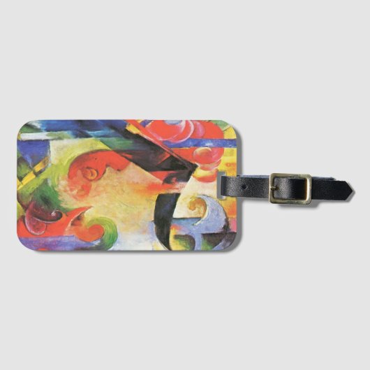 Gebroken formulieren van Franz Marc,  Abstracte ku Bagagelabel (Voorkant (horizontaal))