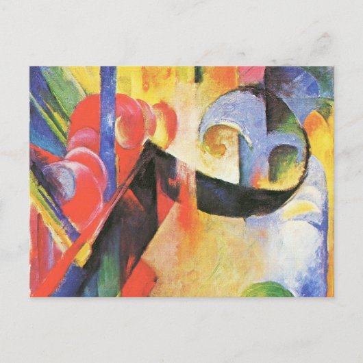Gebroken formulieren van Franz Marc,  Abstracte ku Briefkaart (Voorkant)