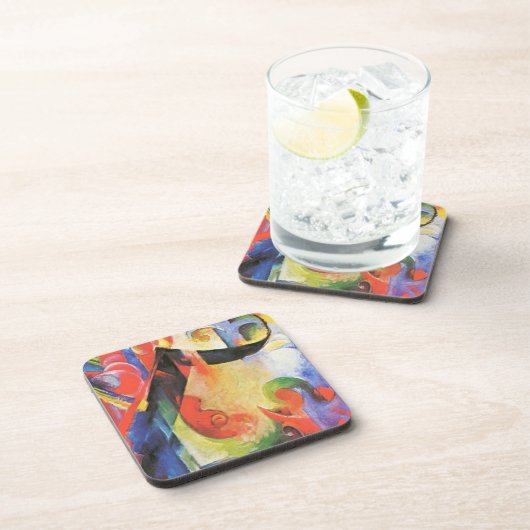 Gebroken formulieren van Franz Marc, Abstracte ku Drankjes Onderzetter (Rechterzijde)