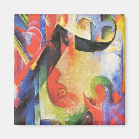 Gebroken formulieren van Franz Marc, Abstracte ku Magneet (Voorkant)