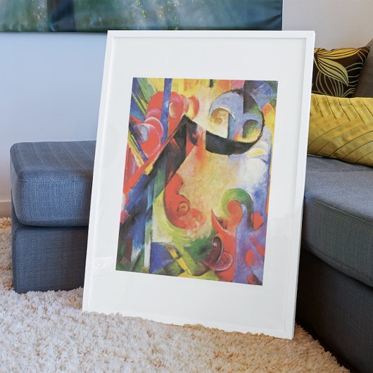 Gebroken formulieren van Franz Marc,  Abstracte ku Poster