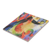Gebroken formulieren van Franz Marc,  Abstracte ku Tegeltje (Zijkant)