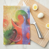 Gebroken formulieren van Franz Marc,  Abstracte ku Theedoek (Quarter Fold)