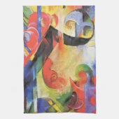 Gebroken formulieren van Franz Marc,  Abstracte ku Theedoek (Verticaal)