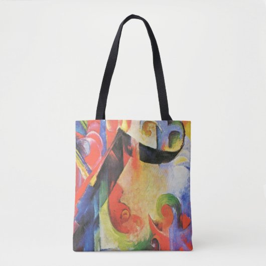 Gebroken formulieren van Franz Marc,  Abstracte ku Tote Bag (Voorkant)