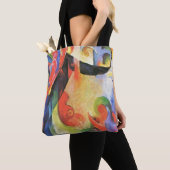 Gebroken formulieren van Franz Marc,  Abstracte ku Tote Bag (Dichtbij)