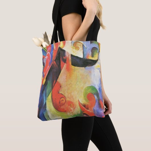 Gebroken formulieren van Franz Marc,  Abstracte ku Tote Bag (Dichtbij)