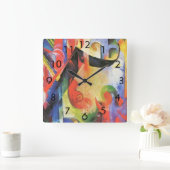 Gebroken formulieren van Franz Marc,  Abstracte ku Vierkante Klok (Huis)