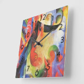 Gebroken formulieren van Franz Marc,  Abstracte ku Vierkante Klok (Hoek)