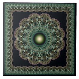 Gebroken fractale fee omlijsting van patroon tegeltje