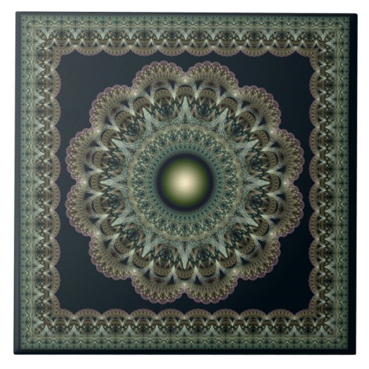 Gebroken fractale fee omlijsting van patroon tegeltje (Voorkant)