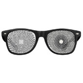 Gebroken Fractals Retro Zonnebril (Voorkant)
