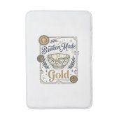 Gebroken Gemaakt Goud Jezus Kintsugi Gebroken Aard Badmat (Voorkant Verticaal)