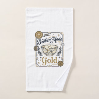 Gebroken Gemaakt Goud Jezus Kintsugi Gebroken Aard Handdoek