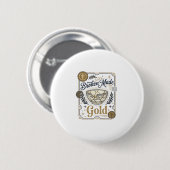 Gebroken Gemaakt Goud Jezus Kintsugi Gebroken Aard Ronde Button 5,7 Cm (Voorkant /achterkant)
