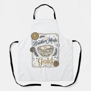 Gebroken Gemaakt Goud Jezus Kintsugi Gebroken Aard Schort