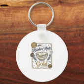 Gebroken Gemaakt Goud Jezus Kintsugi Gebroken Aard Sleutelhanger (Voorkant)