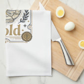 Gebroken Gemaakt Goud Jezus Kintsugi Gebroken Aard Theedoek (Quarter Fold)