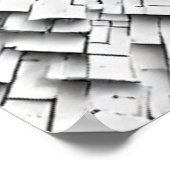 Gebroken geometrie: een sculpturale Abstract Poster (Hoek)