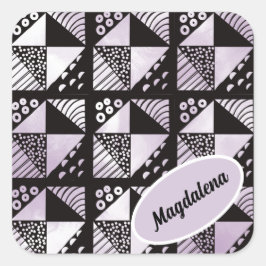 Gebroken gerechten Patchwork Quilt patroon Vierkante Sticker