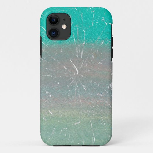 Gebroken Glas iphone 11 Hoesje (Achterkant)