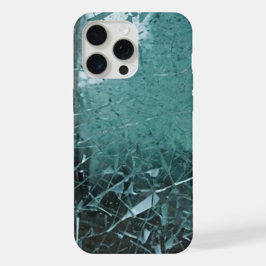 Gebroken Glas iphone 15 pro max hoesje (Achterkant)