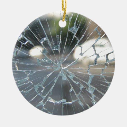 Gebroken Glas Keramisch Ornament (Voorkant)