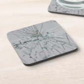 Gebroken glas-look drankjes onderzetter (Linkerzijde)