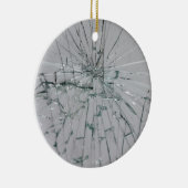 Gebroken glas-look keramisch ornament (Rechts)