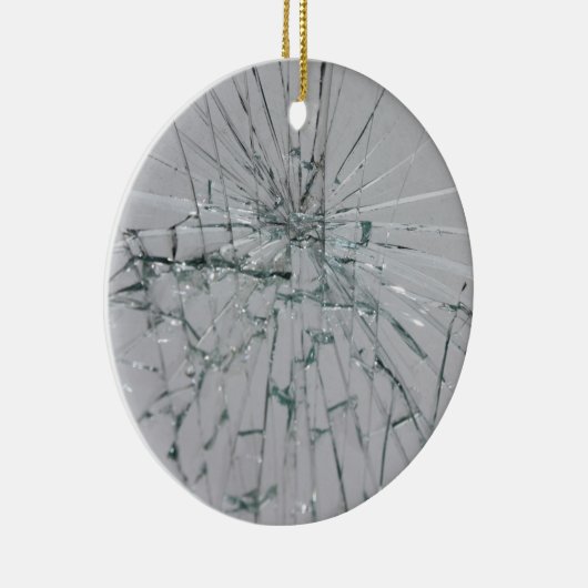 Gebroken glas-look keramisch ornament (Rechts)