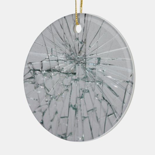 Gebroken glas-look keramisch ornament (Links)