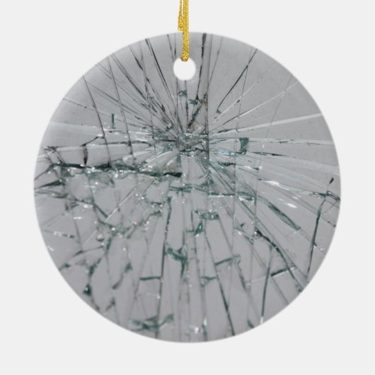 Gebroken glas-look keramisch ornament (Achterkant)