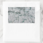 Gebroken glas-look rechthoekige sticker (Tas)