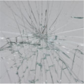 Gebroken glas-look sticker (Voorkant)