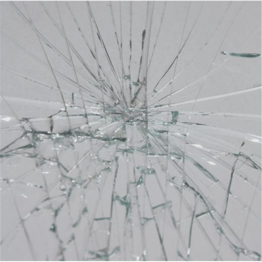 Gebroken glas-look sticker (Voorkant)