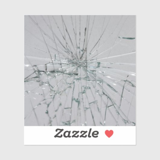 Gebroken glas-look sticker (Vel)
