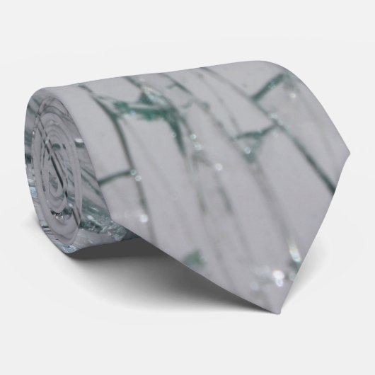 Gebroken glas-look stropdas (Opgerold)