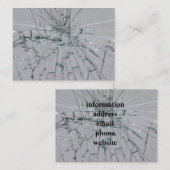 Gebroken glas-look visitekaartje (Voorkant / Achterkant)