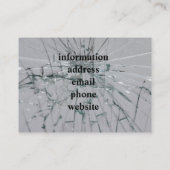 Gebroken glas-look visitekaartje (Achterkant)