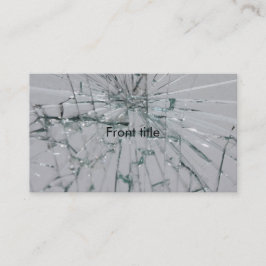 Gebroken glas-look visitekaartje
