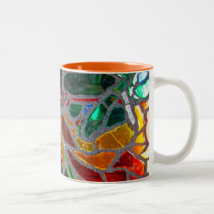 Gebroken Glas Mozaïek Tweekleurige Koffiemok