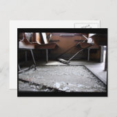 Gebroken glas op het Briefkaart van de verlaten tr (Voorkant / Achterkant)