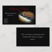 Gebroken glas op Visitekaartjes van Piano Keys (Voorkant / Achterkant)